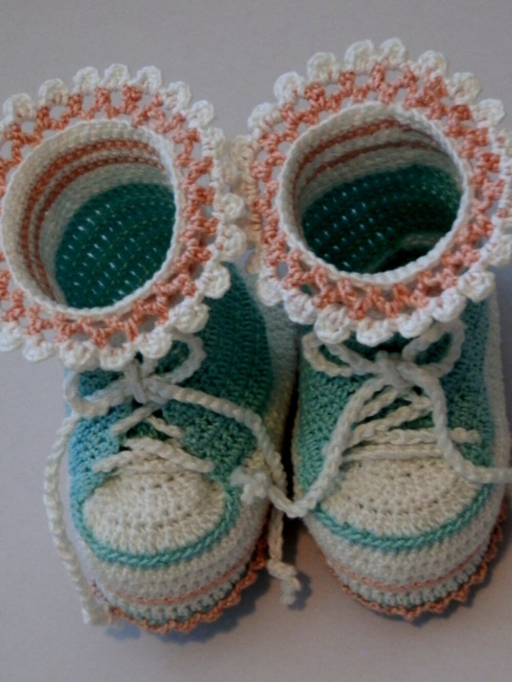 Hi-Top Tennis Shoes Thread Crochet Newborn